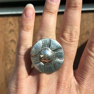 Silver Adjustable Statement Ring 🛸UFO